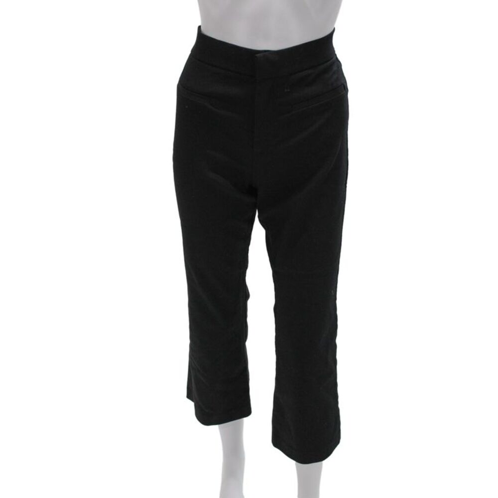 Zara Women Ankle Cropped Dress Pants Black Solid Size M